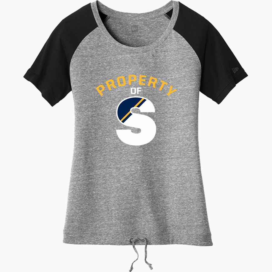 Smith Bears New Era Women's Tri-Blend Short Sleeve Cinched Tee