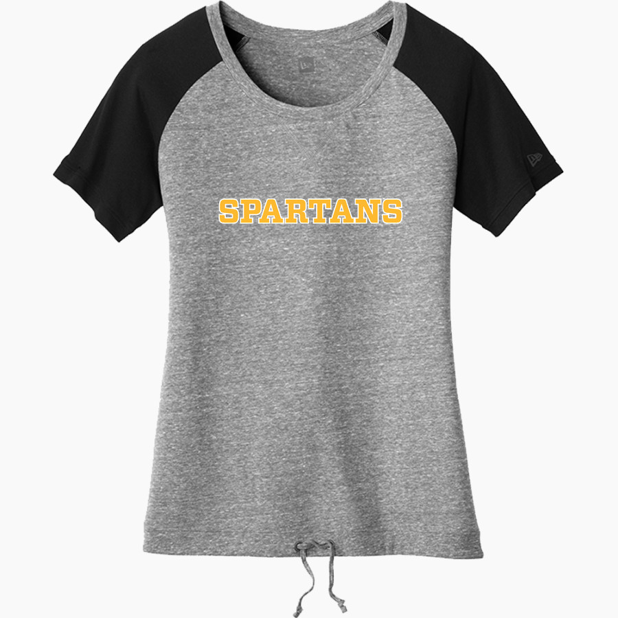 St. Paul Academy & Summit School Spartans New Era Women's Tri-Blend Short Sleeve Cinched Tee