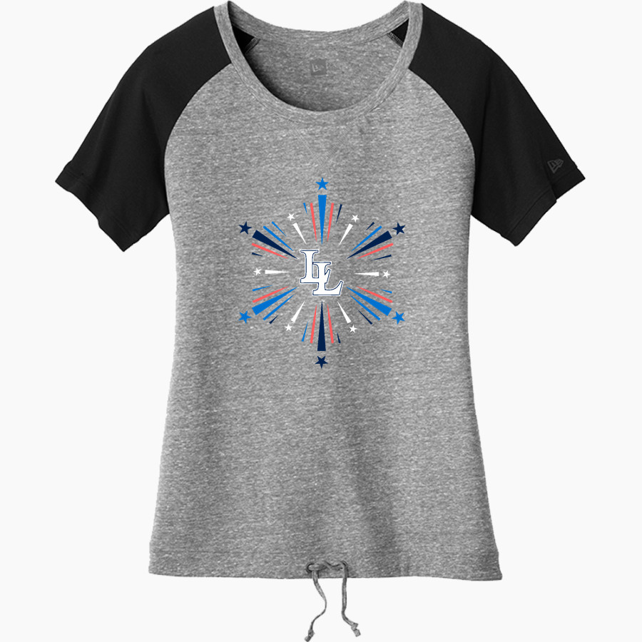 La Lumiere School Lakers Online Store <span class="pdp-name-mascot">La Lumiere Lakers</span> New Era Women's Tri-Blend Short Sleeve Cinched Tee