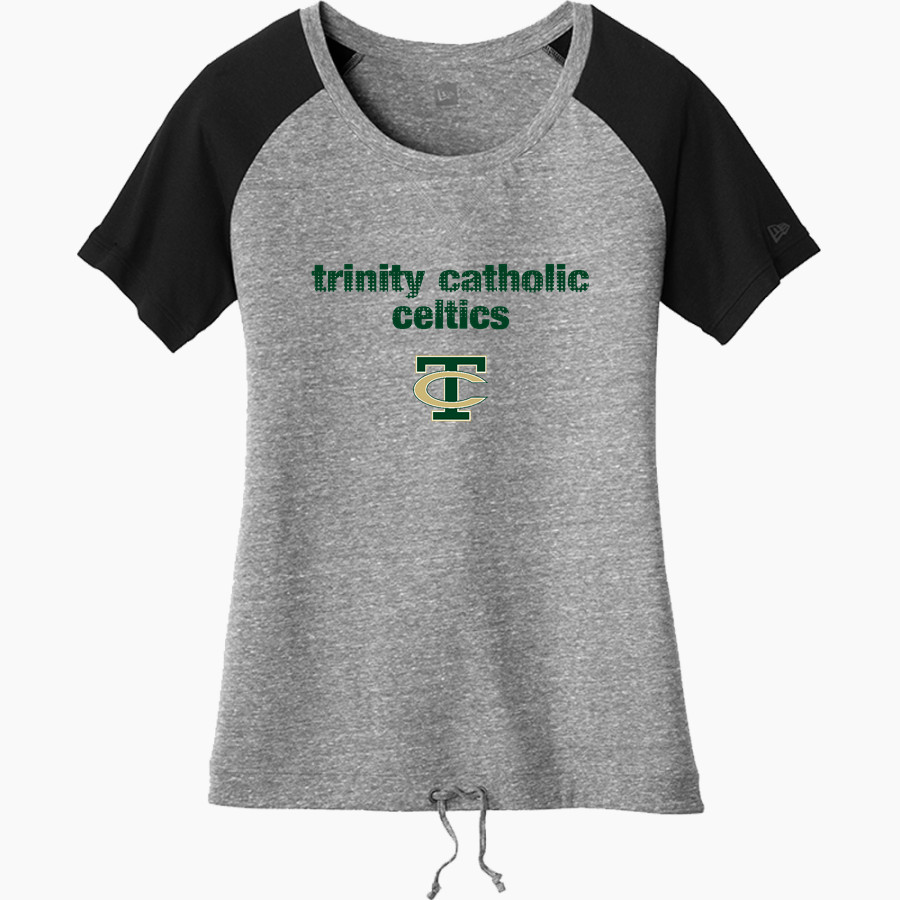 Trinity Catholic Celtics <span class="pdp-name-mascot">Trinity Catholic Celtics</span> New Era Women's Tri-Blend Short Sleeve Cinched Tee