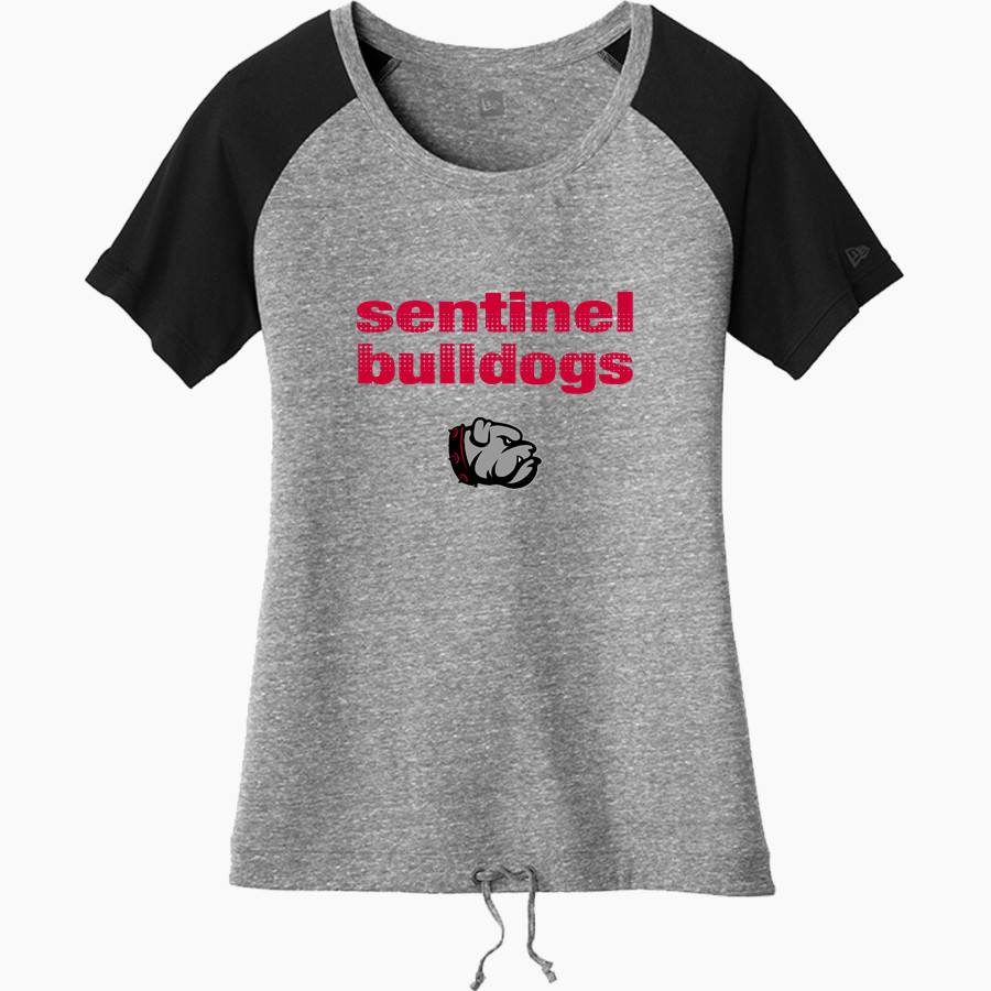 SENTINEL HIGH SCHOOL BULLDOGS <span class="pdp-name-mascot">SENTINEL BULLDOGS</span> New Era Women's Tri-Blend Short Sleeve Cinched Tee