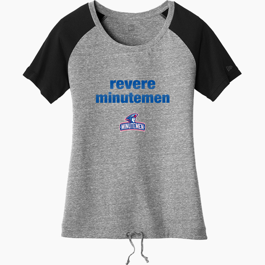 REVERE MINUTEMEN ONLINE STORE New Era Women's Tri-Blend Short Sleeve Cinched Tee
