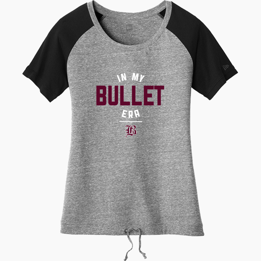 BELLOWS FREE ACADEMY BULLETS <span class="pdp-name-mascot">BELLOWS FREE ACADEMY BULLETS</span> New Era Women's Tri-Blend Short Sleeve Cinched Tee