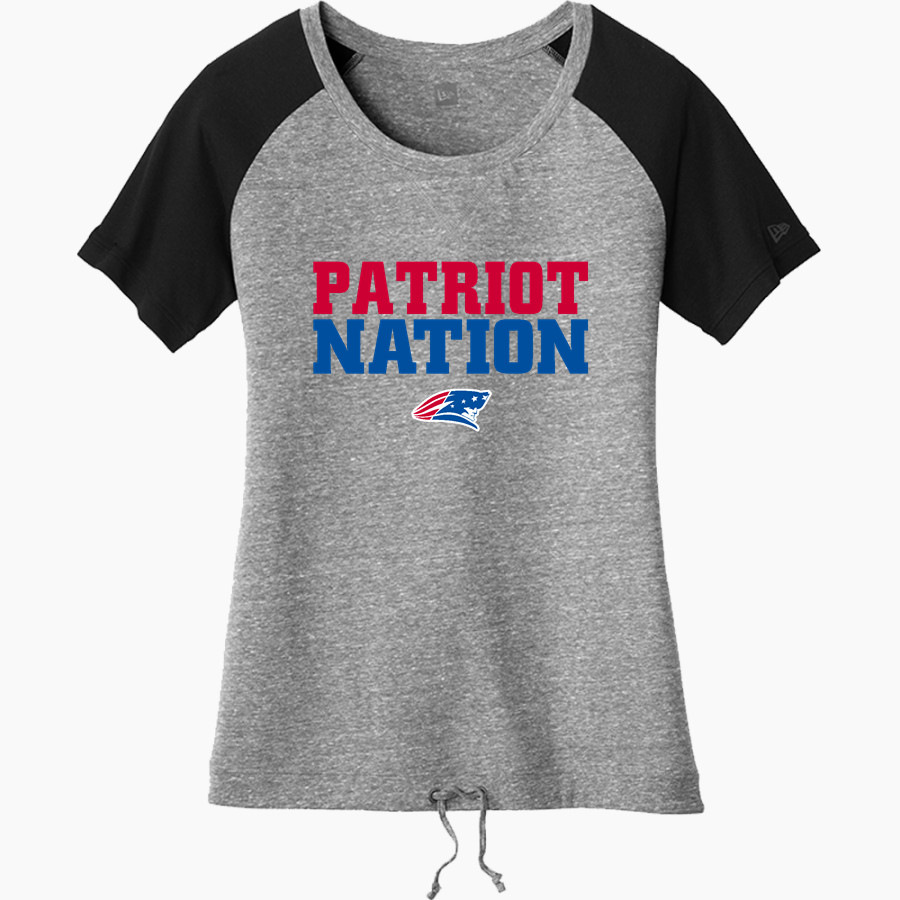 PACE HIGH SCHOOL PATRIOTS <span class="pdp-name-mascot">PACE PATRIOTS</span> New Era Women's Tri-Blend Short Sleeve Cinched Tee