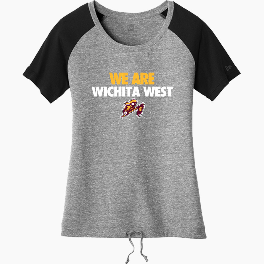 WICHITA WEST HIGH SCHOOL PIONEERS <span class="pdp-name-mascot">WICHITA WEST PIONEERS</span> New Era Women's Tri-Blend Short Sleeve Cinched Tee