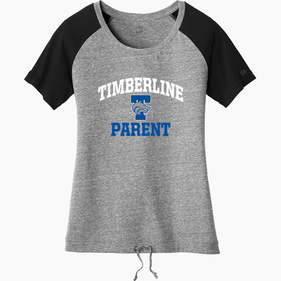 Timberline Wolves <span class="pdp-name-mascot">Timberline Wolves</span> New Era Women's Tri-Blend Short Sleeve Cinched Tee
