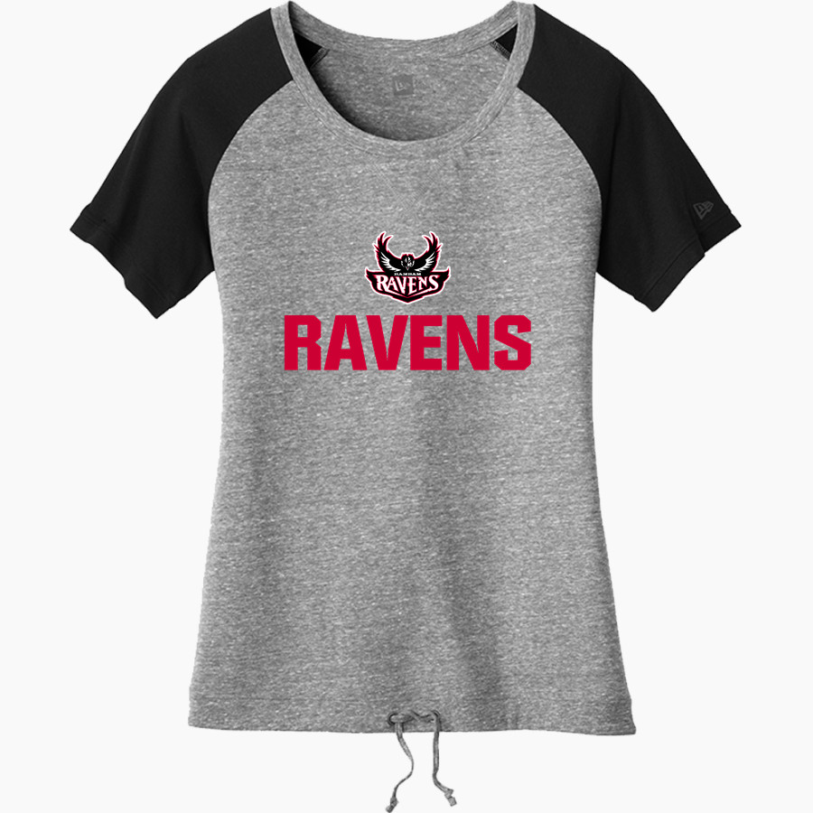 RAMBAM MESIVTA HIGH SCHOOL RAVENS <span class="pdp-name-mascot">RAMBAM MESIVTA RAVENS</span> New Era Women's Tri-Blend Short Sleeve Cinched Tee