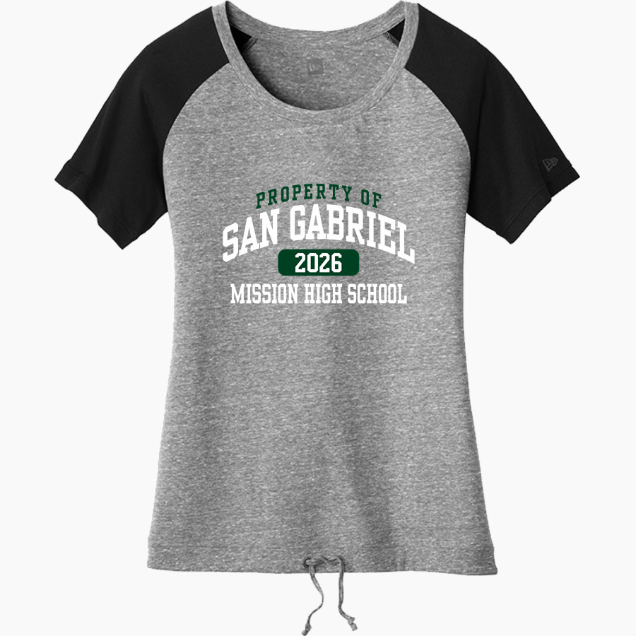 Mission Pioneers <span class="pdp-name-mascot">SAN GABRIEL MISSION PIONEER</span> New Era Women's Tri-Blend Short Sleeve Cinched Tee