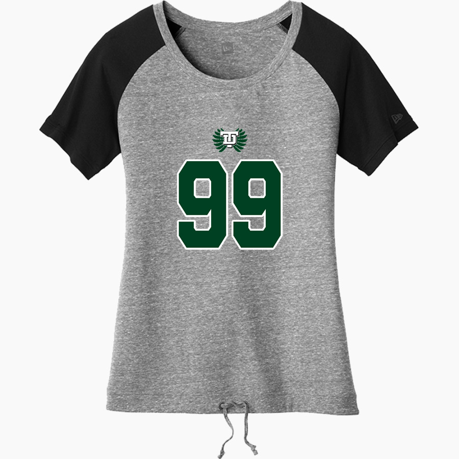 TAYLOR HIGH SCHOOL DUCKS <span class="pdp-name-mascot">TAYLOR DUCKS</span> New Era Women's Tri-Blend Short Sleeve Cinched Tee