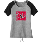 Simpson University Red Hawks <span class="pdp-name-mascot">Simpson Red Hawks</span> New Era Women's Tri-Blend Short Sleeve Cinched Tee Front Thumbnail