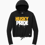 HIGHLAND HIGH SCHOOL HUSKIES New Era Women's Power Long Sleeve Hoodie Front Thumbnail