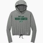 Woods Charter Wolves New Era Women's Power Long Sleeve Hoodie Front Thumbnail