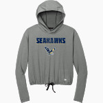 DELAWARE MILITARY ACADEMY SEAHAWKS STORE New Era Women's Power Long Sleeve Hoodie Front Thumbnail