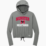 MUNSTER HIGH SCHOOL MUSTANGS <span class="pdp-name-mascot">MUNSTER MUSTANGS</span> New Era Women's Power Long Sleeve Hoodie Front Thumbnail