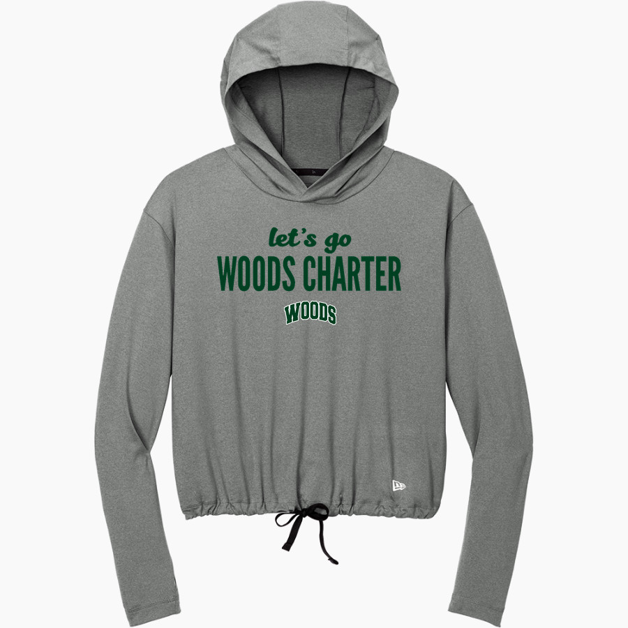 Woods Charter Wolves New Era Women's Power Long Sleeve Hoodie