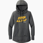 Devon Prep <span class="pdp-name-mascot">Devon Tide</span> New Era Women's Tri-Blend Fleece Pullover Hoodie Front Thumbnail