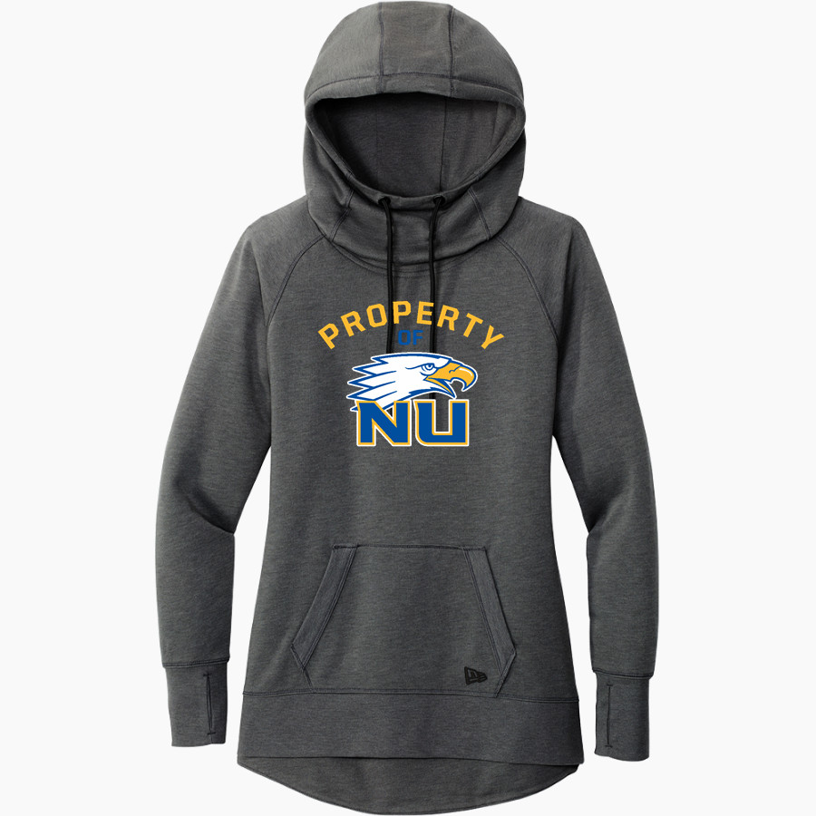 Northwest University Eagles Online Store New Era Women's Tri-Blend Fleece Pullover Hoodie