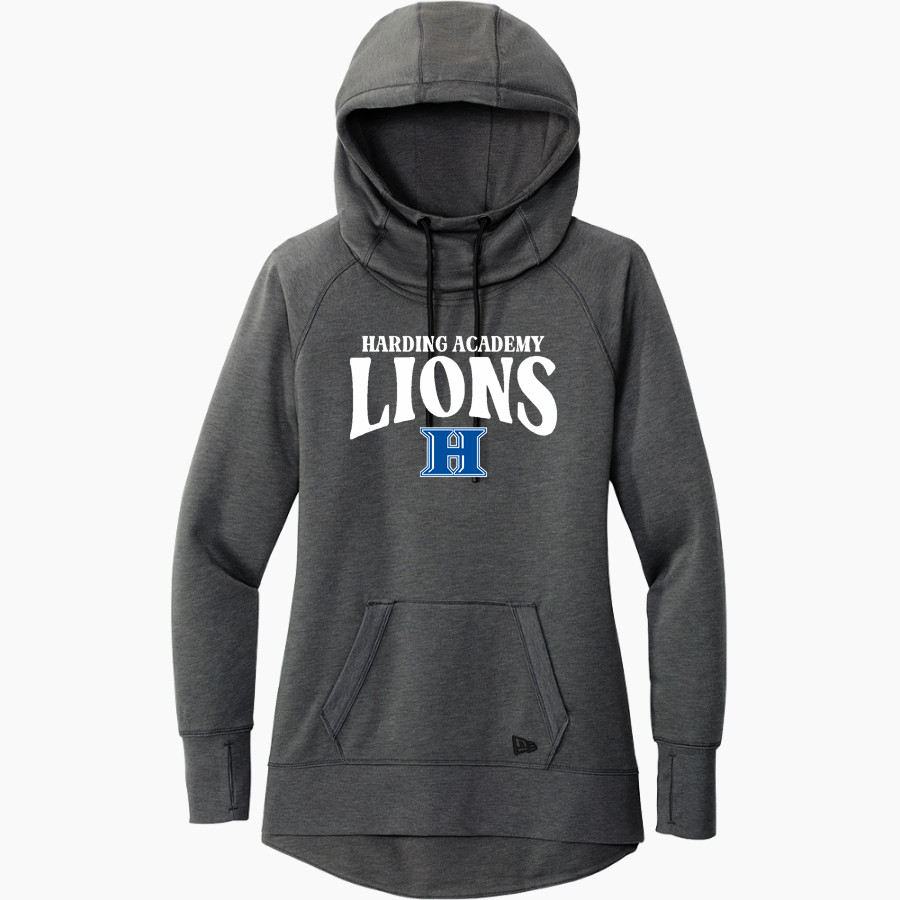 Harding Academy Lions <span class="pdp-name-mascot">Harding Academy</span> New Era Women's Tri-Blend Fleece Pullover Hoodie