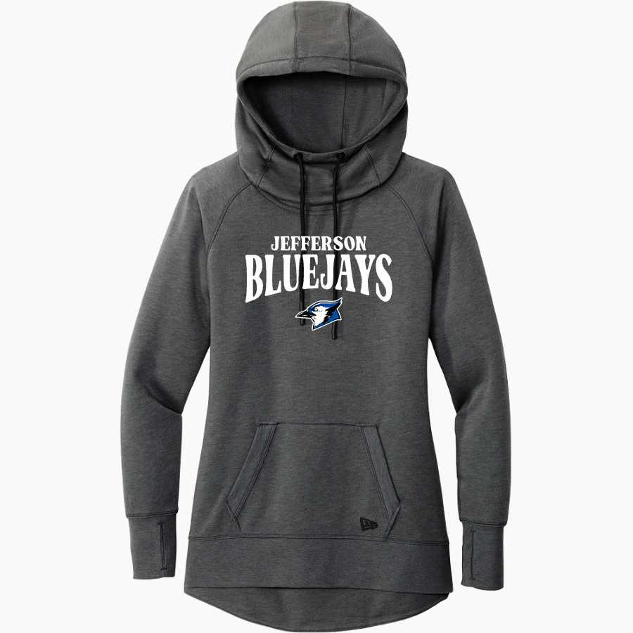 JEFFERSON HIGH SCHOOL BLUEJAYS <span class="pdp-name-mascot">JEFFERSON BLUEJAYS</span> New Era Women's Tri-Blend Fleece Pullover Hoodie