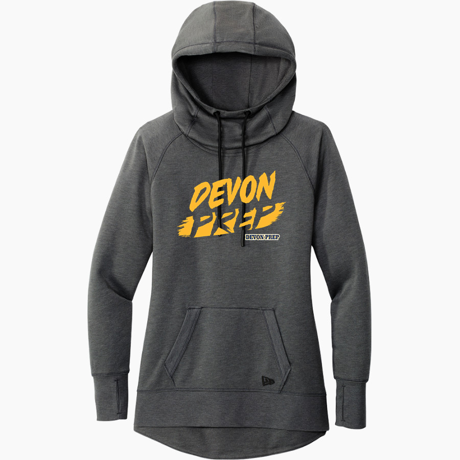 Devon Prep <span class="pdp-name-mascot">Devon Tide</span> New Era Women's Tri-Blend Fleece Pullover Hoodie
