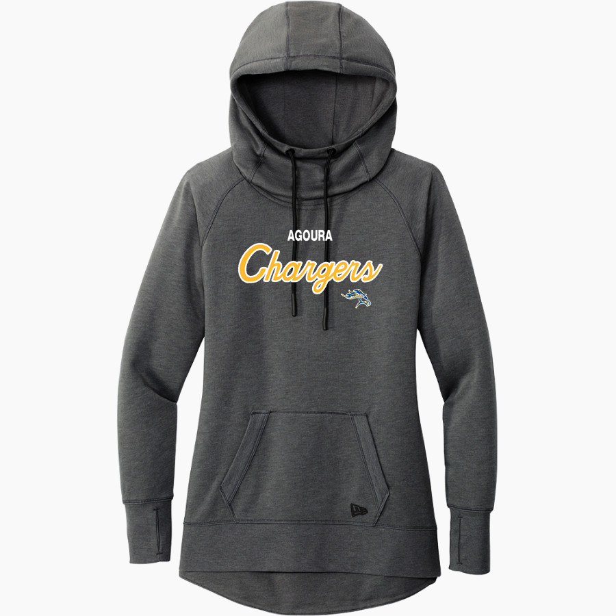 AGOURA HIGH SCHOOL CHARGERS New Era Women's Tri-Blend Fleece Pullover Hoodie