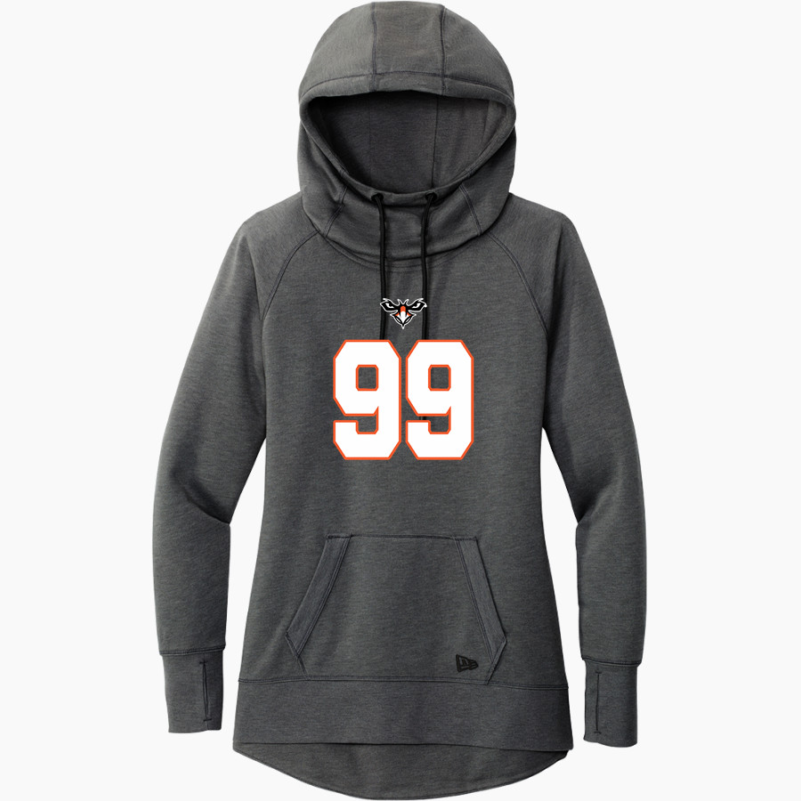 AUM Warhawks New Era Women's Tri-Blend Fleece Pullover Hoodie