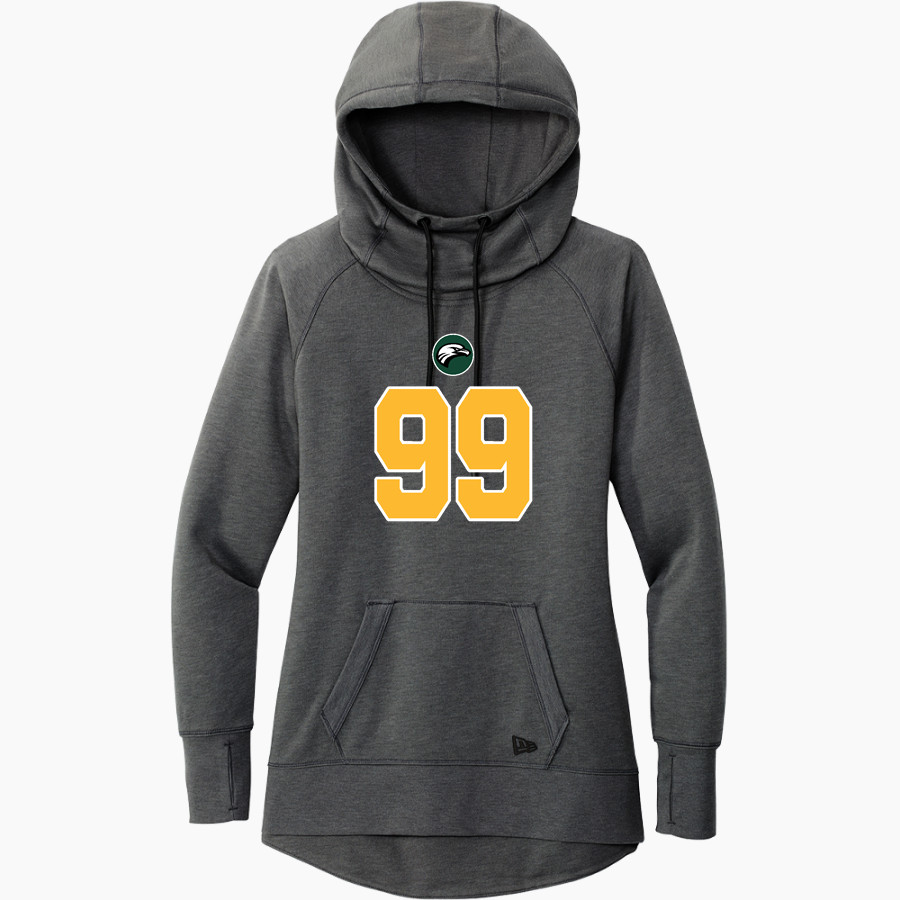 Fuentes Eagles New Era Women's Tri-Blend Fleece Pullover Hoodie