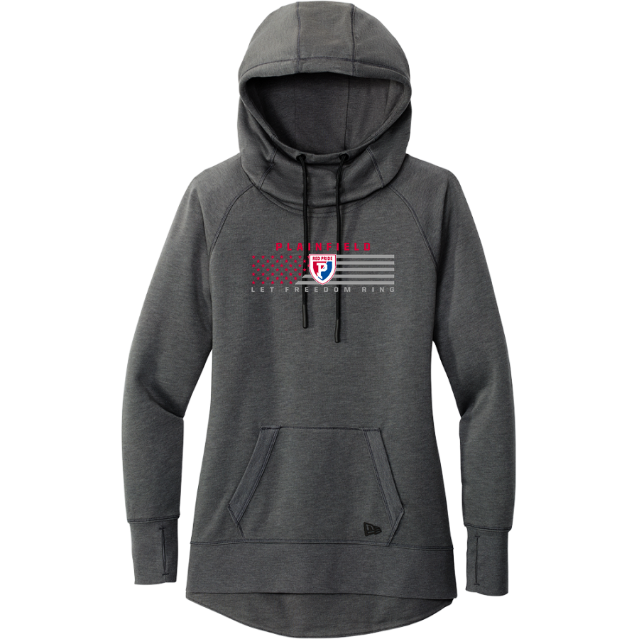 Plainfield Quakers <span class="pdp-name-mascot">Plainfield Quakers</span> New Era Women's Tri-Blend Fleece Pullover Hoodie
