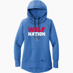 SITKA HIGH SCHOOL WOLVES <span class="pdp-name-mascot">SITKA WOLVES</span> New Era Women's Tri-Blend Fleece Pullover Hoodie Front Thumbnail
