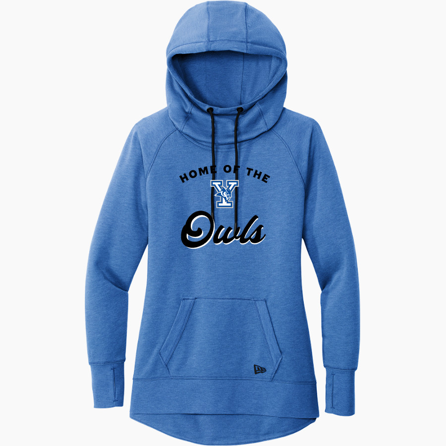 YANTIS HIGH SCHOOL OWLS New Era Women's Tri-Blend Fleece Pullover Hoodie