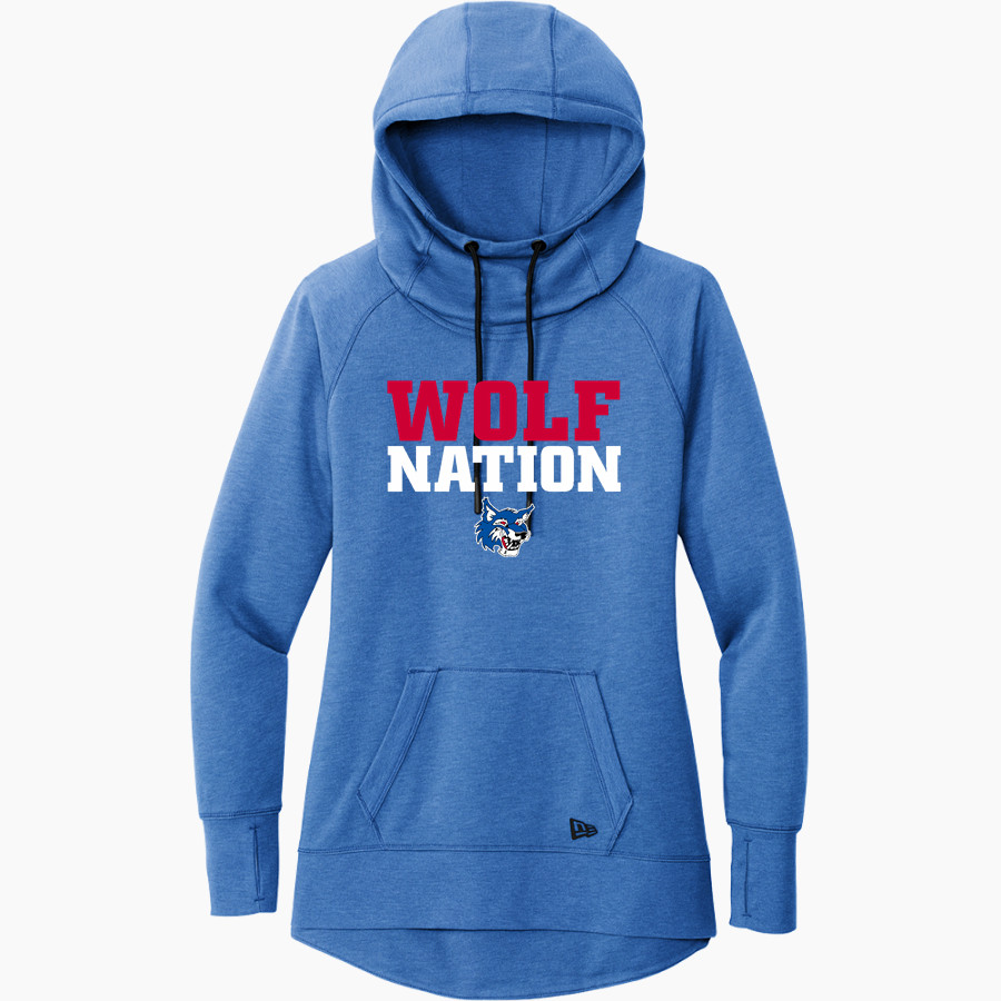 SITKA HIGH SCHOOL WOLVES <span class="pdp-name-mascot">SITKA WOLVES</span> New Era Women's Tri-Blend Fleece Pullover Hoodie