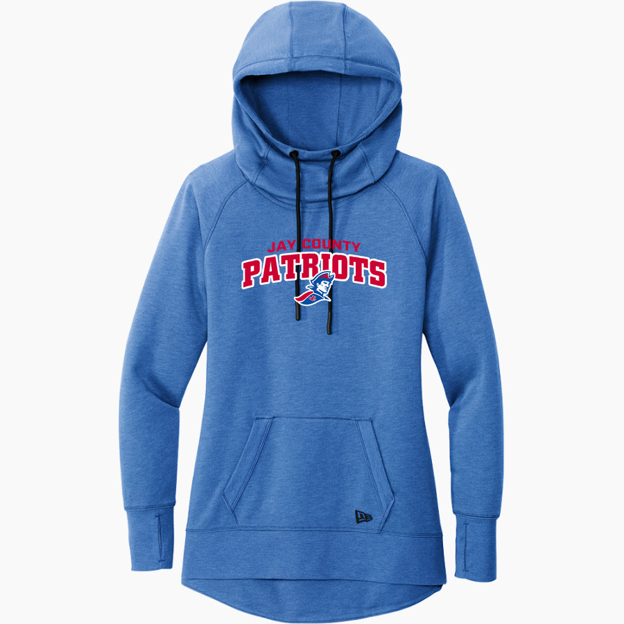 JAY COUNTY HIGH SCHOOL PATRIOTS New Era Women's Tri-Blend Fleece Pullover Hoodie