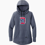 Detroit Mercy Titans Sideline Store <span class="pdp-name-mascot">UDM Titans</span> New Era Women's Tri-Blend Fleece Pullover Hoodie Front Thumbnail