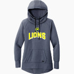 ASHEVILLE CHRISTIAN ACADEMY LIONS <span class="pdp-name-mascot">ASHEVILLE LIONS</span> New Era Women's Tri-Blend Fleece Pullover Hoodie Front Thumbnail
