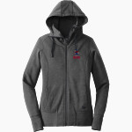 Plainfield Quakers <span class="pdp-name-mascot">Plainfield Quakers</span> New Era Women's Tri-Blend Fleece Full-Zip Hoodie Front Thumbnail