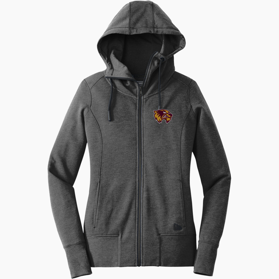 Au Gres-Sims HIGH SCHOOL WOLVERINES <span class="pdp-name-mascot">AU GRES - SIMS WOLVERINES</span> New Era Women's Tri-Blend Fleece Full-Zip Hoodie