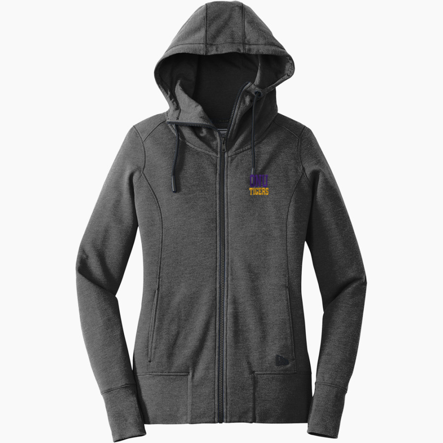 Olivet Nazarene Tigers New Era Women's Tri-Blend Fleece Full-Zip Hoodie