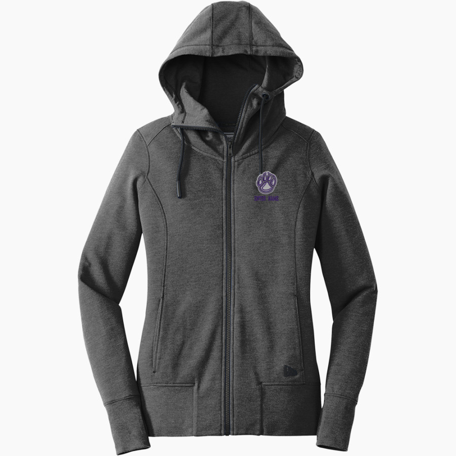 PHILLIS WHEATLEY HIGH SCHOOL WILDCATS <span class="pdp-name-mascot">WHEATLEY WILDCATS</span> New Era Women's Tri-Blend Fleece Full-Zip Hoodie