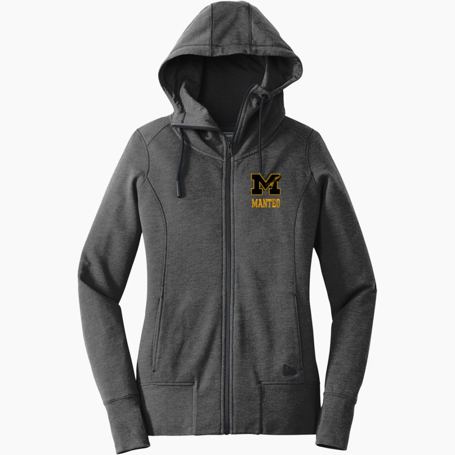 Manteo Redskins <span class="pdp-name-mascot">Manteo Redskins</span> New Era Women's Tri-Blend Fleece Full-Zip Hoodie