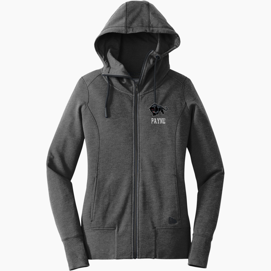 Payne Panthers New Era Women's Tri-Blend Fleece Full-Zip Hoodie