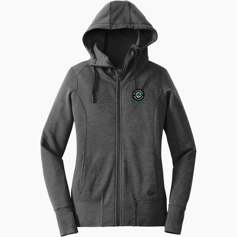 Saint Finn Barr Shamrocks <span class="pdp-name-mascot">Saint Finn Barr Catholic School Shamrocks</span> New Era Women's Tri-Blend Fleece Full-Zip Hoodie