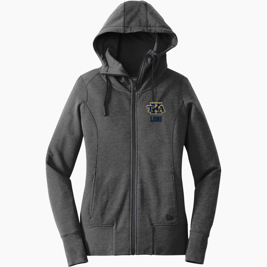 THE KING'S ACADEMY LIONS official sideline store New Era Women's Tri-Blend Fleece Full-Zip Hoodie