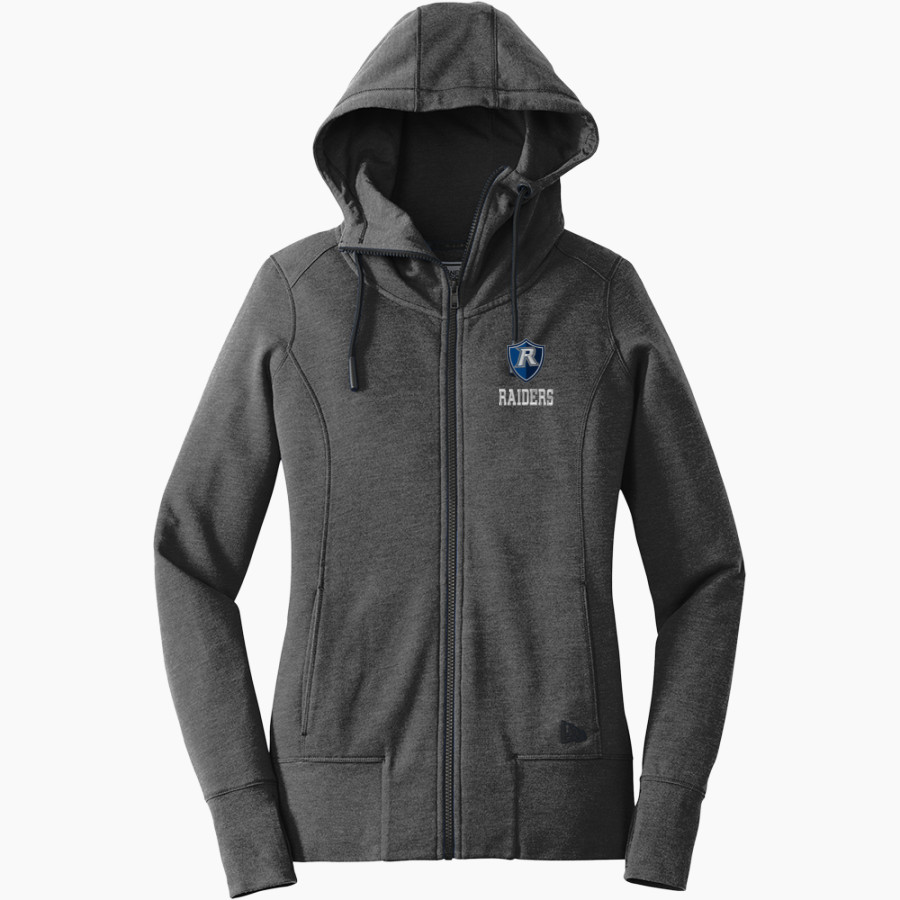 Rivier University Official Store of the Raiders New Era Women's Tri-Blend Fleece Full-Zip Hoodie