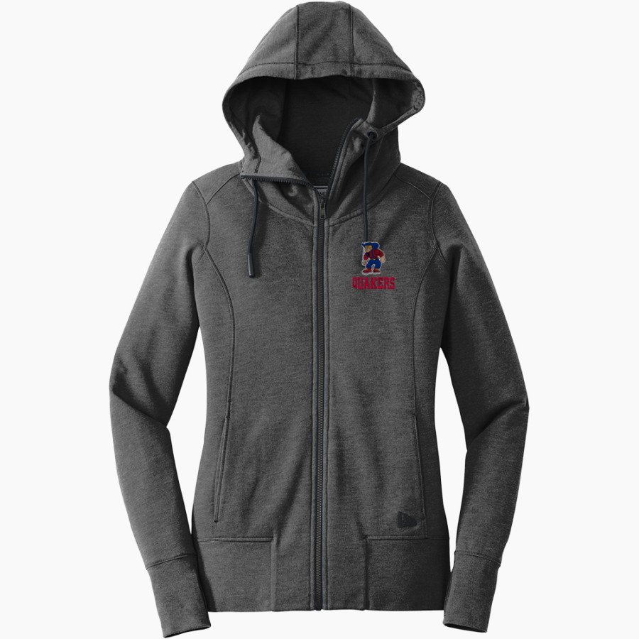Plainfield Quakers <span class="pdp-name-mascot">Plainfield Quakers</span> New Era Women's Tri-Blend Fleece Full-Zip Hoodie