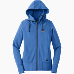 Lincoln Leopards New Era Women's Tri-Blend Fleece Full-Zip Hoodie Front Thumbnail