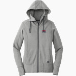 PEEKSKILL HIGH SCHOOL RED DEVILS New Era Women's Tri-Blend Fleece Full-Zip Hoodie Front Thumbnail