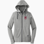 Monsignor McClancy Crusaders <span class="pdp-name-mascot">Monsignor McClancy Crusaders</span> New Era Women's Tri-Blend Fleece Full-Zip Hoodie Front Thumbnail