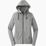 Upper Iowa University Peacocks <span class="pdp-name-mascot">UIU Peacocks</span> New Era Women's Tri-Blend Fleece Full-Zip Hoodie Front Thumbnail