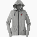 Maple Grove Crimson <span class="pdp-name-mascot">Maple Grove Crimson</span> New Era Women's Tri-Blend Fleece Full-Zip Hoodie Front Thumbnail