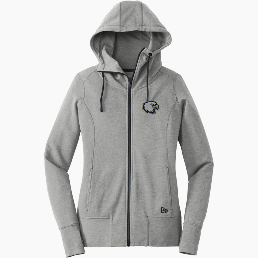 Akins Eagles <span class="pdp-name-mascot">Akins Eagles</span> New Era Women's Tri-Blend Fleece Full-Zip Hoodie